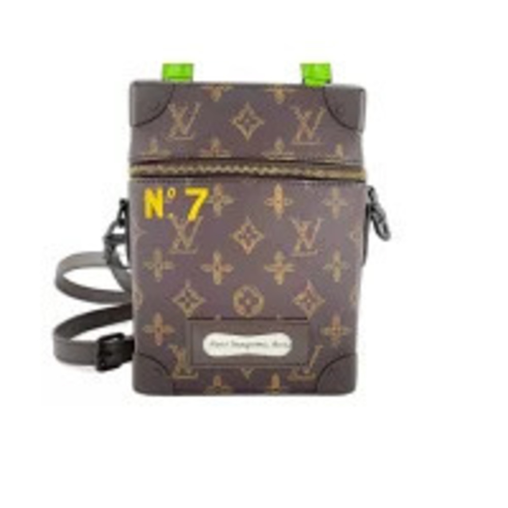 Louis Vuitton Vertical Trunk Shoulder Bag Brown